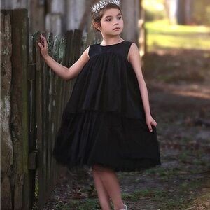 NWOT Trish Scully black, tulle dress. Size 8